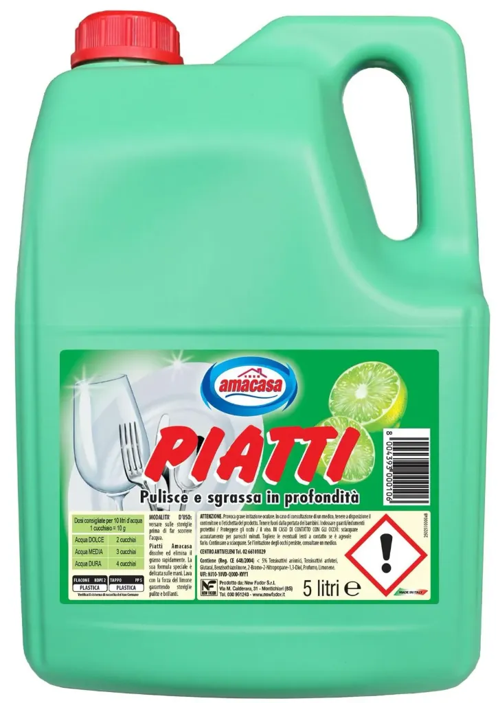 AMACASA PIATTI LIMONE 5 LITRI TANICA FORMATO PROFESSIONALE